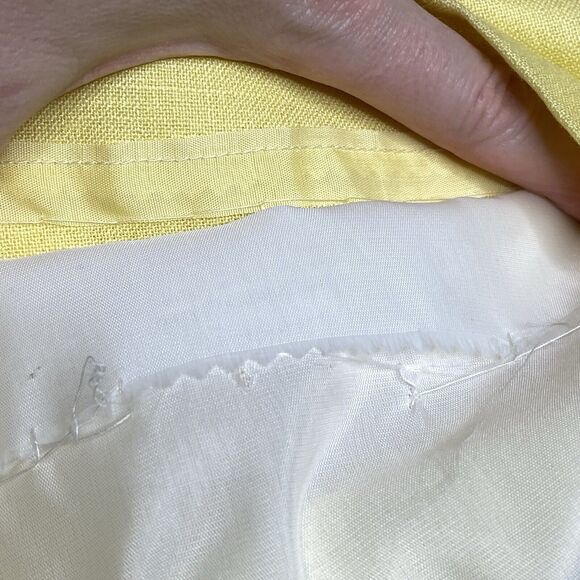 Vintage 60s Butter Yellow Maxi Gown Women XS Lace Retro Glam Regency Formal Prom - Picture 7 of 11